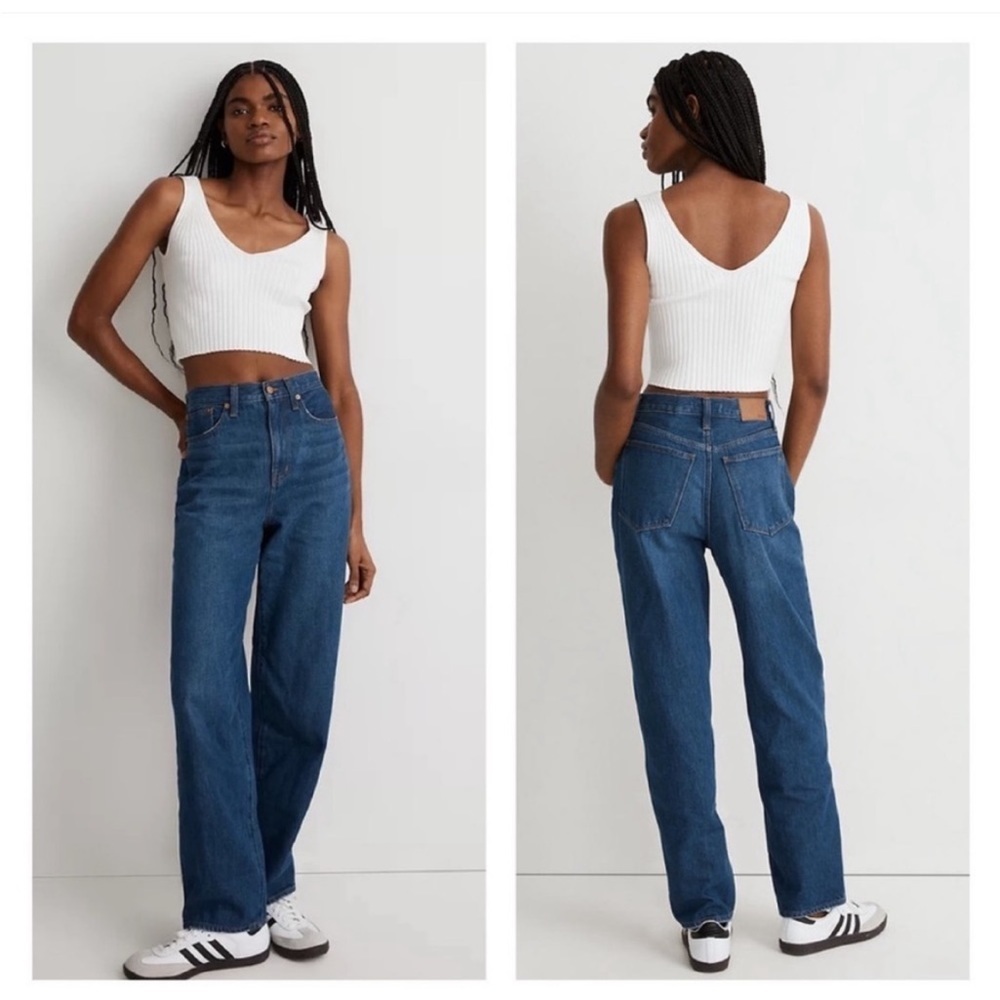Madewell Straight-Leg Jeans in Deep Blue Denim